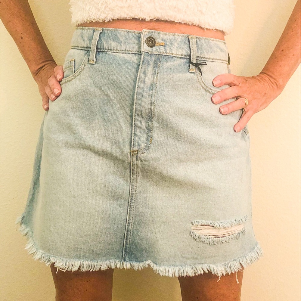 Denim Jean Mini Skirt
